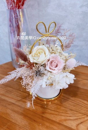 愛心金邊花盆