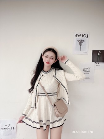  溫柔小姐姐小香三件套裝裙/外/背心/裙子