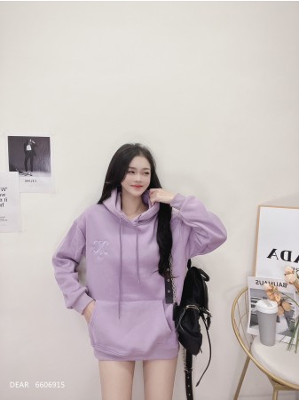  慵懶系列單品刺繡連帽T  