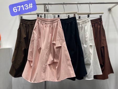  不規則日系洗水棉長裙