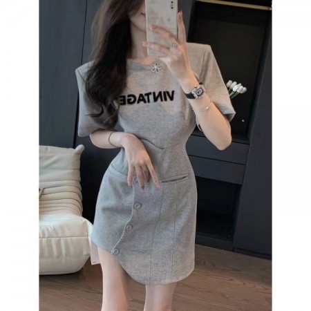 不規則設計款洋裝M-4XL(T