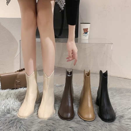 經典圓頭短靴34-43(L