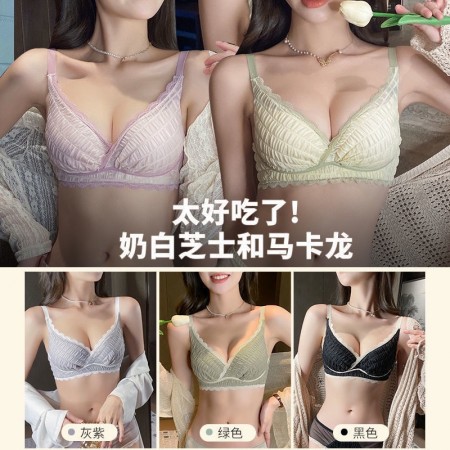 日系集中爆乳小胸加厚內衣套裝AB(D