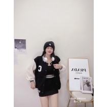休閒三件式套裝/棒球外/平口/短裙  