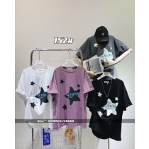  英文字星星大版棉T 