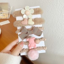 毛毛造型髮圈5件組