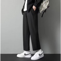 直筒九分冰絲休閒褲M-5XL(M