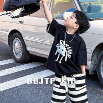 可愛立體布偶上衣條紋褲兩件套裝90-150(D
