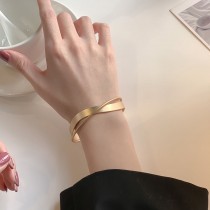 交叉啞金開口手鐲(B