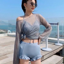 熱賣時尚防曬泳衣三件式泳裝S-XL(D