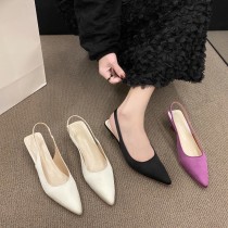 法式低跟高跟鞋35-42(L