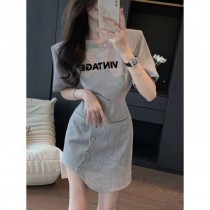不規則設計款洋裝M-4XL(T