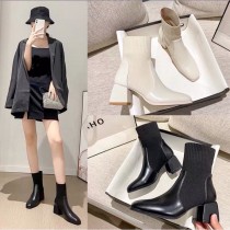 氣質粗跟襪靴36-40(D 