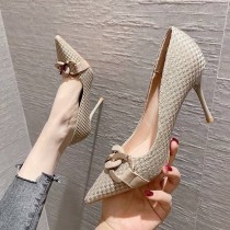 尖頭格紋高跟鞋35-40(D 