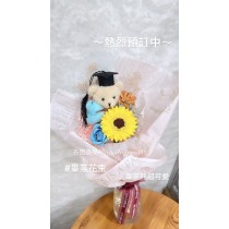 畢業熊花束