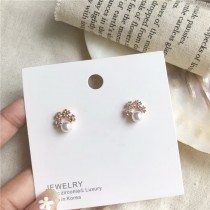 氣質花環珍珠耳環