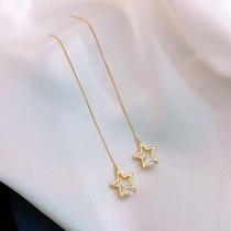 星星水鑽耳環